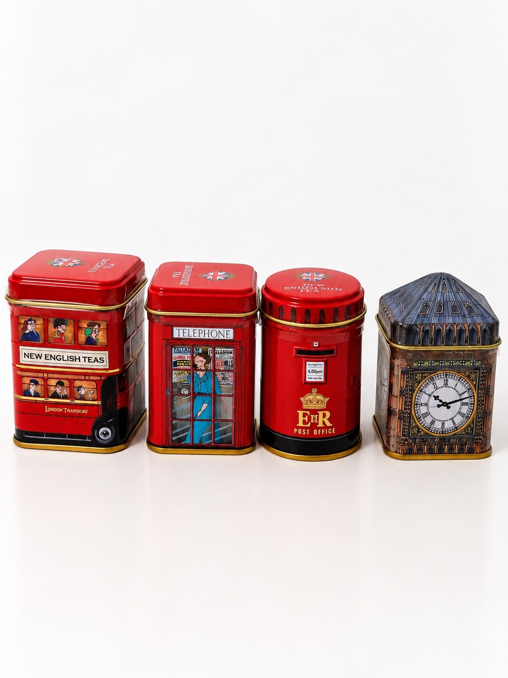 NEW English Teas London Landmark Mini Tea Tin Collection Gift Set of 4